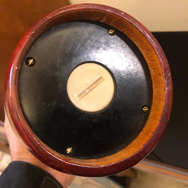 Mid-Century Red Goatskin and Brass Thermos Carafe, 1960