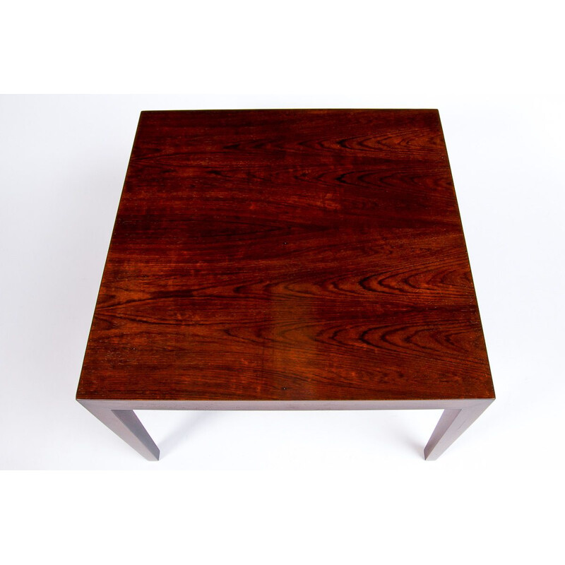 Pair of vintage Severin rosewood coffee tables by Hansen for Haslev, Denmark 1960