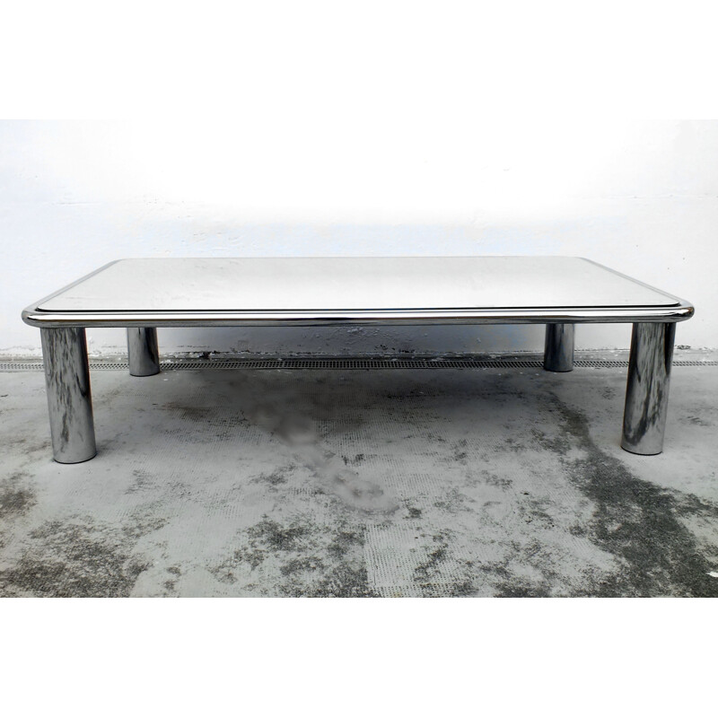 Mesa de centro vintage con espejo 621 de Cassina para Gianfranco Frattini, Italia 1970