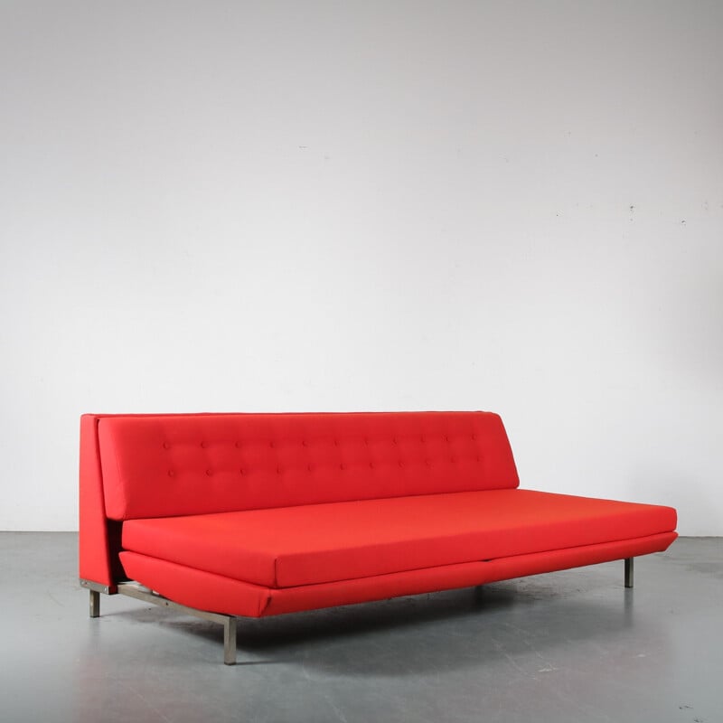 Vintage-Schlafsofa aus verchromtem Metall von George van Rijk für Beaufort, Belgien 1960