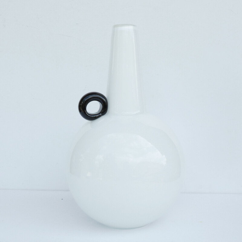 Vintage Amphora vase, by J. Słuczan - Orkusz, Glassworks Tarnowiec, Poland 1980s