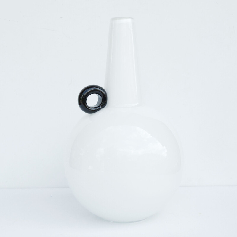 Vintage Amphora vase, by J. Słuczan - Orkusz, Glassworks Tarnowiec, Poland 1980s