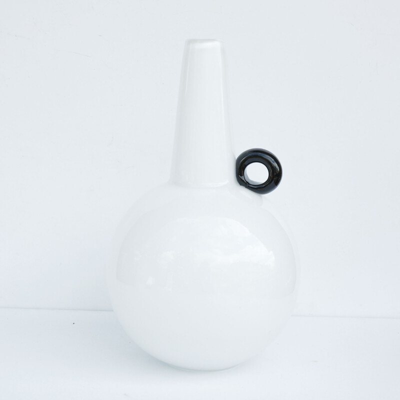 Vintage Amphora vase, by J. Słuczan - Orkusz, Glassworks Tarnowiec, Poland 1980s