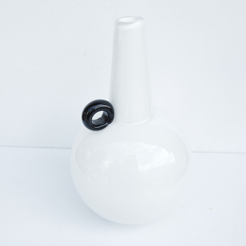 Vintage Amphora vase, by J. Słuczan - Orkusz, Glassworks Tarnowiec, Poland 1980s