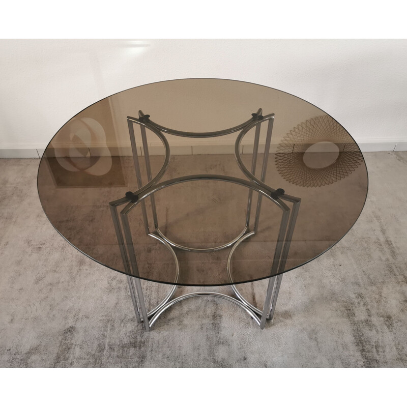 Vintage Chrome Metal Dining Room Set 1970's