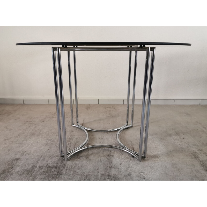 Vintage Chrome Metal Dining Room Set 1970's