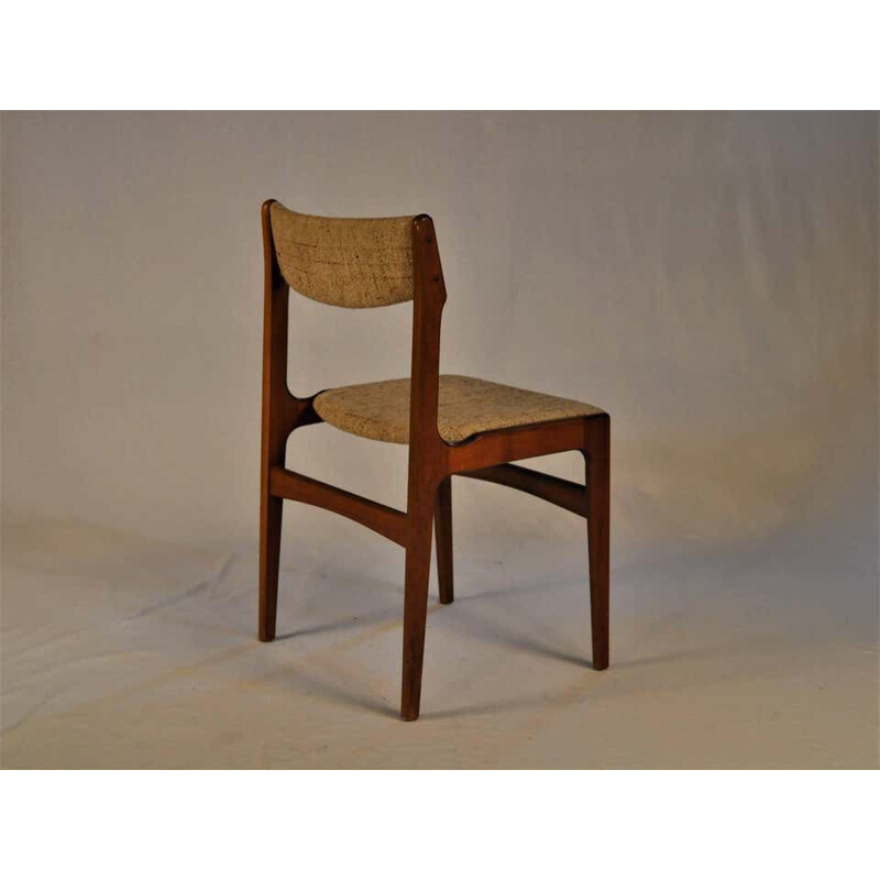 Set of 6 Dining Chairs in Teak Inc. Reupholstery by Erik Buch 1960s