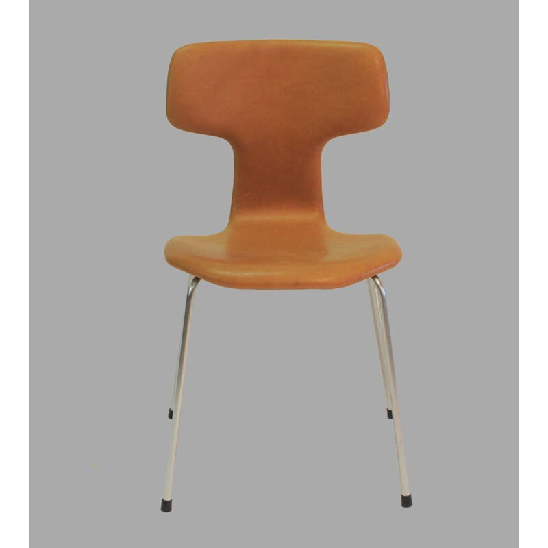 Conjunto de 8 cadeiras Arne Jacobsen em T vintage ou cadeiras de martelo dos anos 60