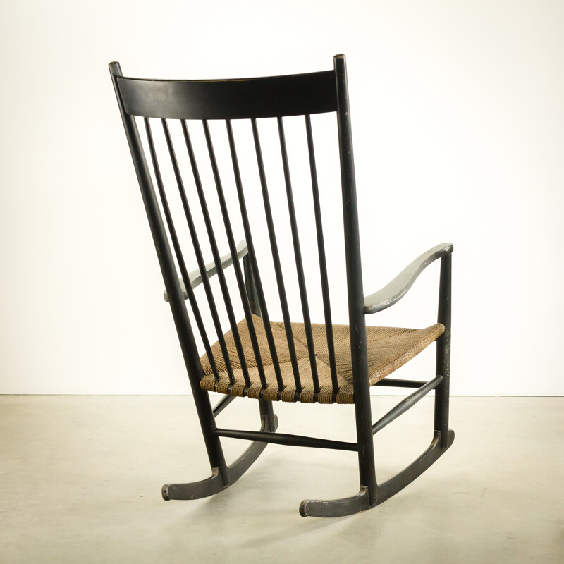 Chaise à bascule FDB Møbler en bois et corde, Hans WEGNER - 1940