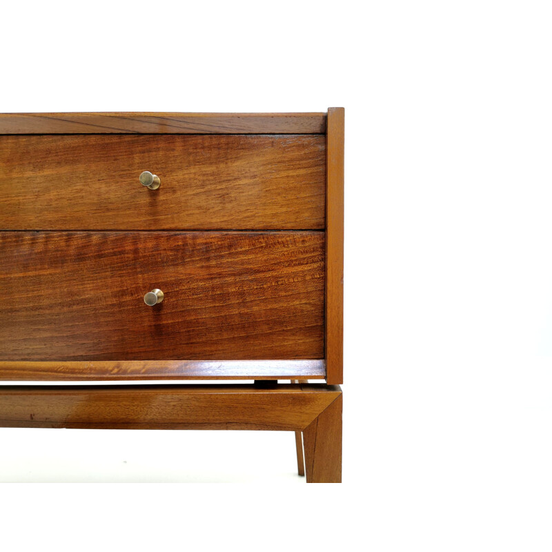 Mid Century French Walnut Sideboard Chest of Drawers by John Herbert, 1960s