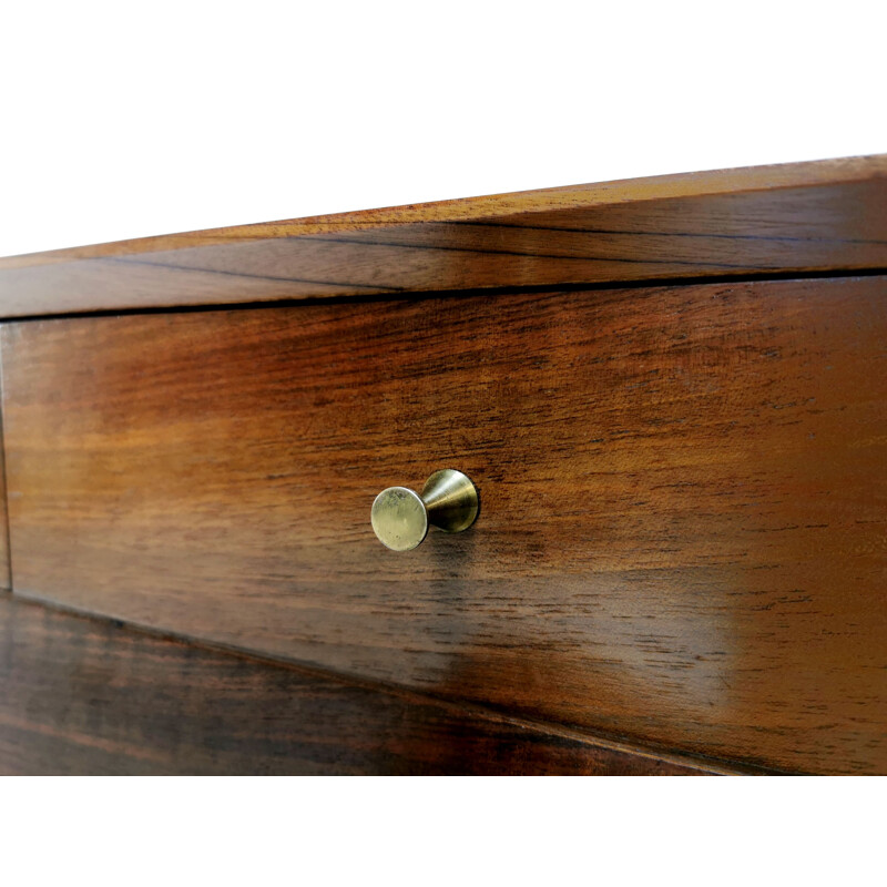 Mid Century French Walnut Sideboard Chest of Drawers by John Herbert, 1960s
