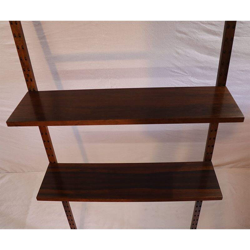 Vintage desk and shelving system rosewood scandinavian 1960