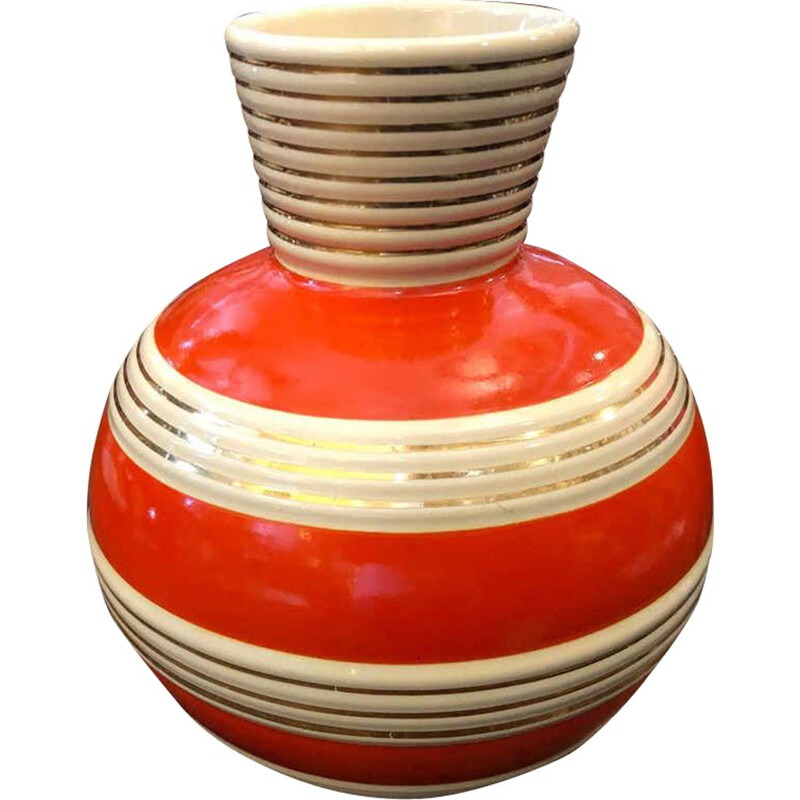 Vintage Ceramic Vase by Rometti, Italian 1940