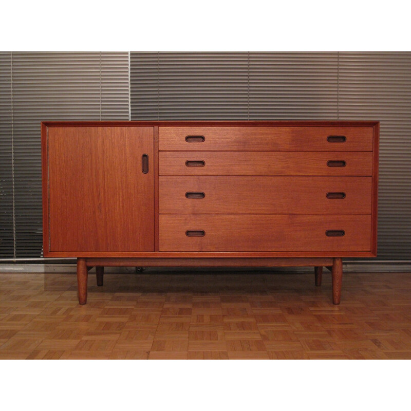 Vintage Arne Vodder Teak and Oak Sideboard For Sibast 1950