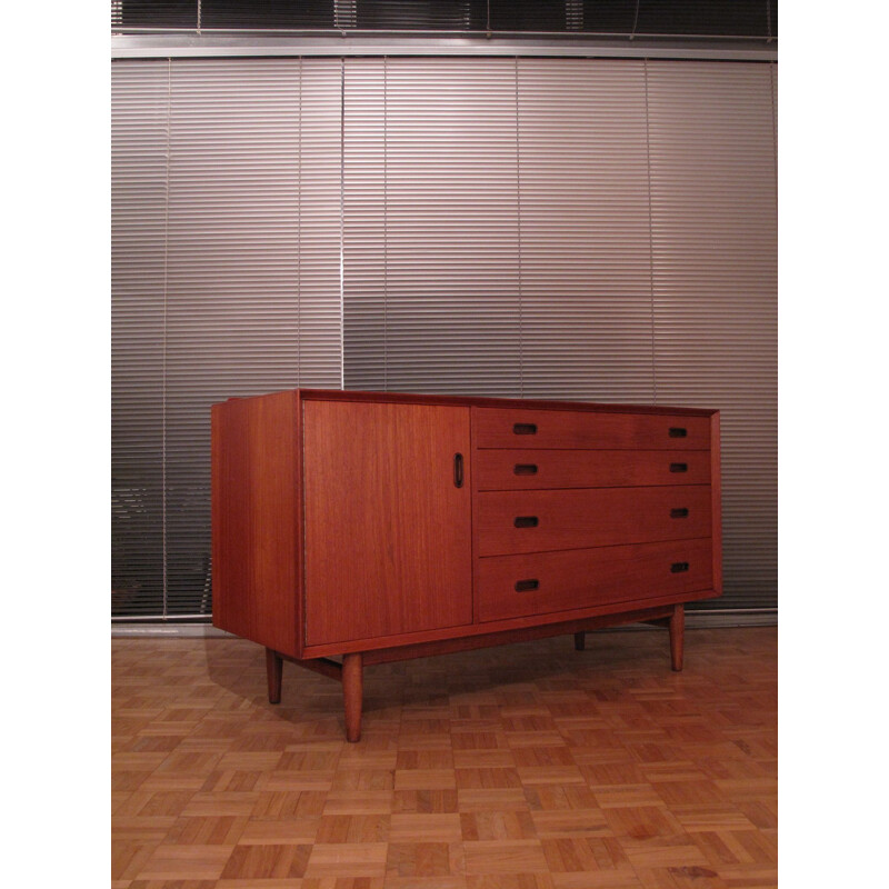 Vintage Arne Vodder Teak and Oak Sideboard For Sibast 1950