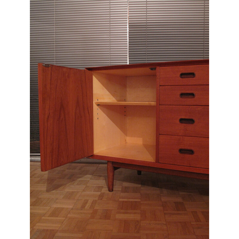 Vintage Arne Vodder Teak and Oak Sideboard For Sibast 1950