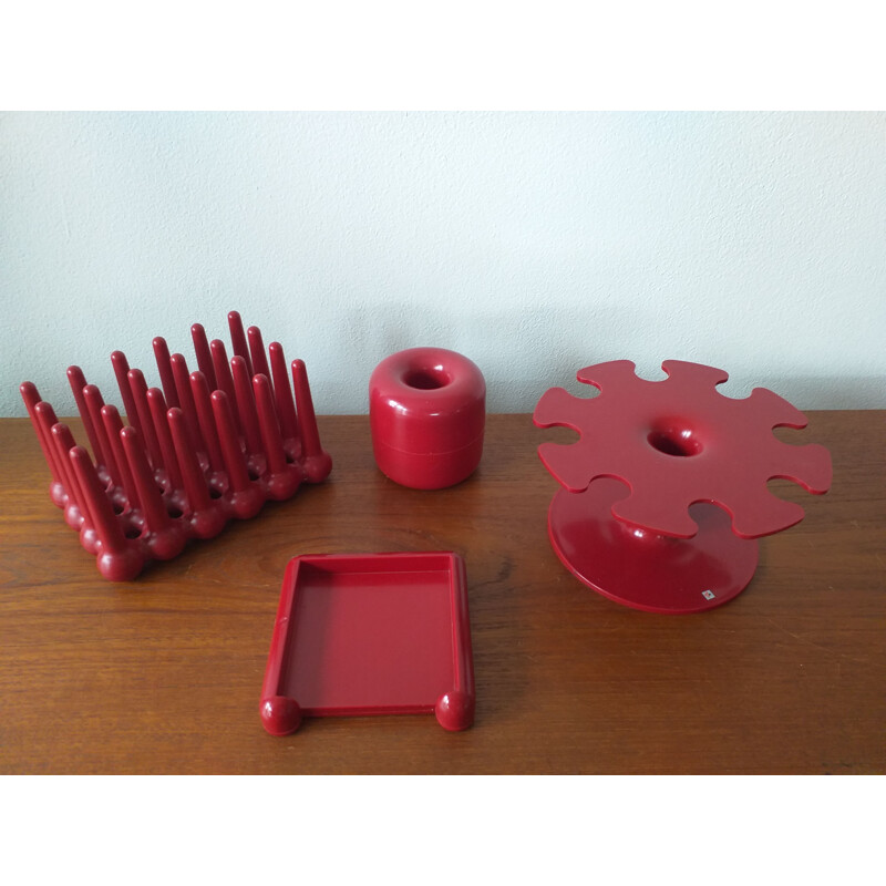 Midcentury Set of Office Accessories Helit Designed by Walter Zeischegg, 1970s