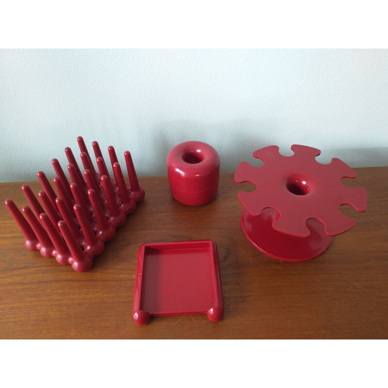 Midcentury Set of Office Accessories Helit Designed by Walter Zeischegg, 1970s