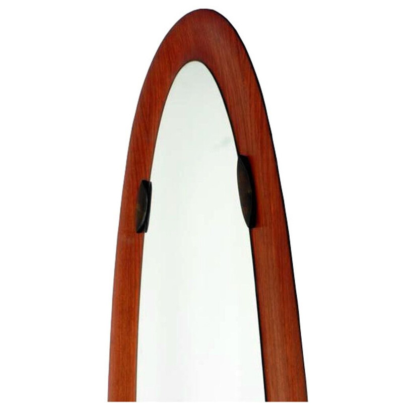 Vintage teak mirror by Franco Campo and Carlo Graffi, 1950