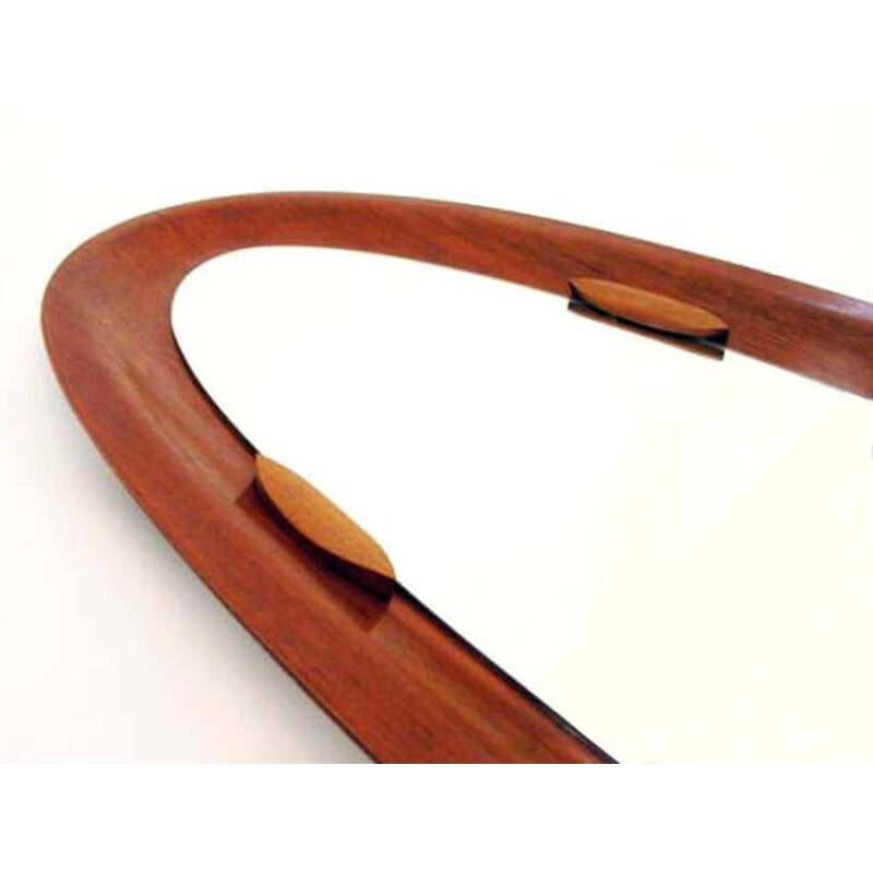 Vintage teak mirror by Franco Campo and Carlo Graffi, 1950