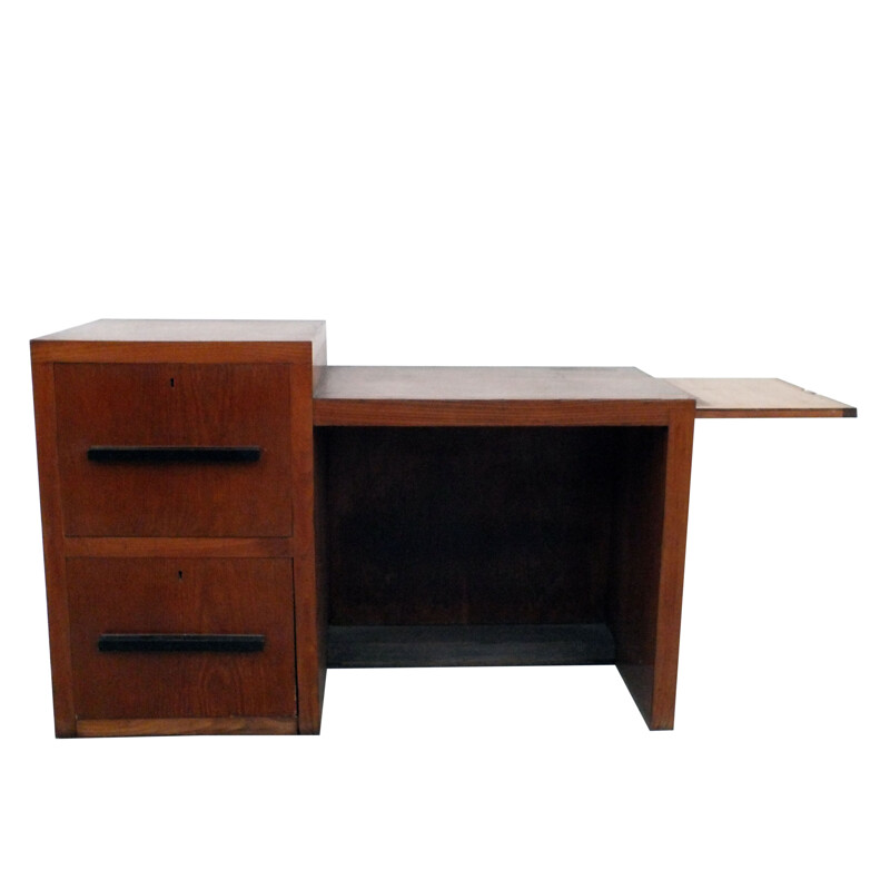 Vintage art deco writing desk, Italy 1930