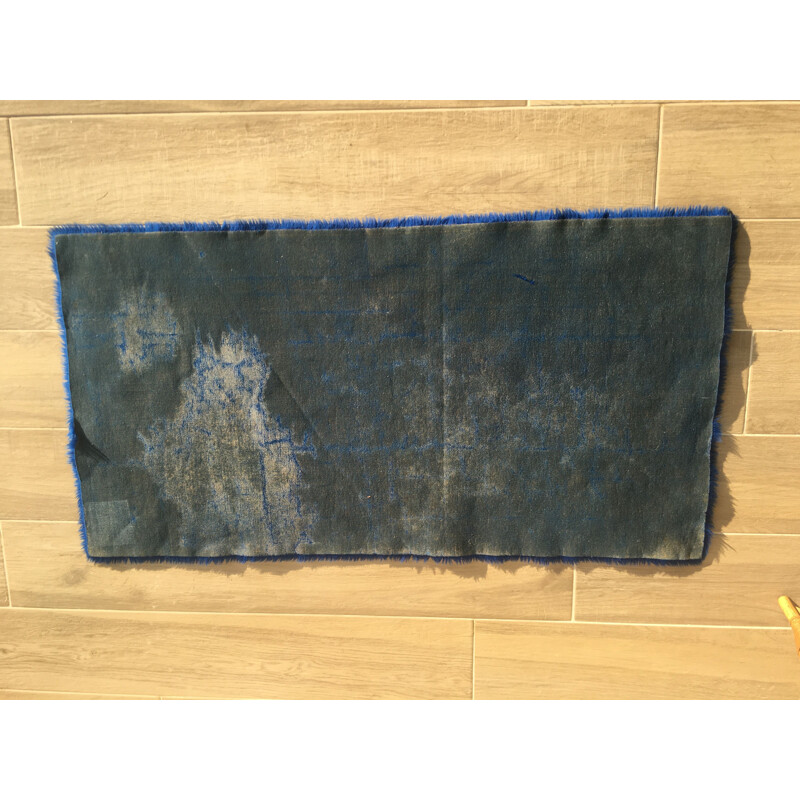 Vintage carpet Bleu Electrique 1980 