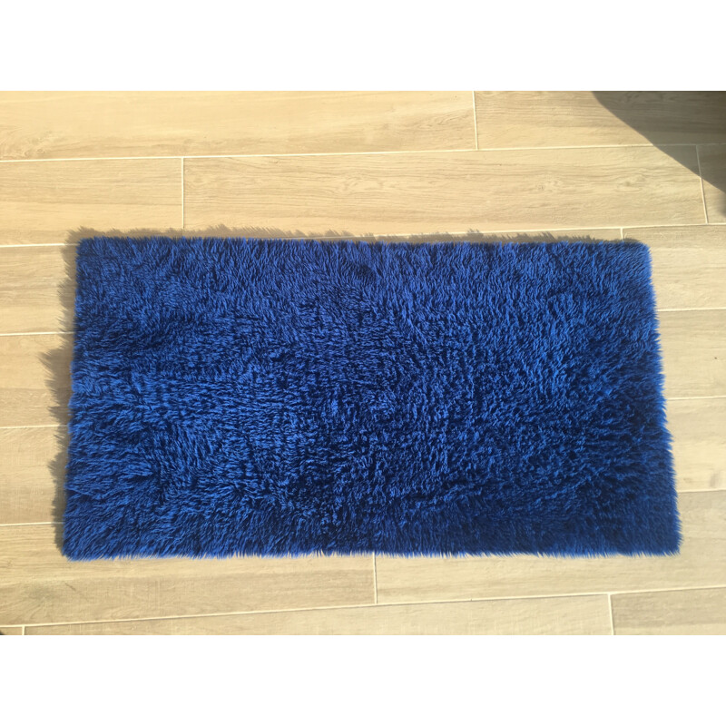 Vintage carpet Bleu Electrique 1980 