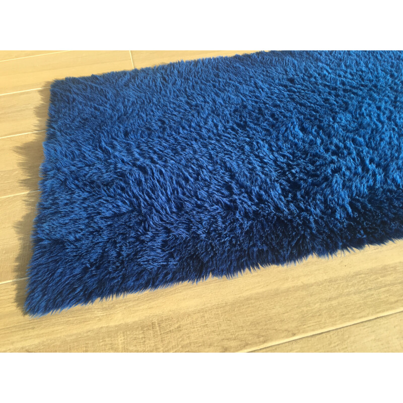 Vintage carpet Bleu Electrique 1980 