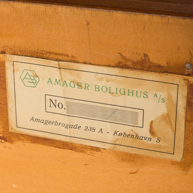 Vintage sculptural teak secretaire,Amager Bolighus Denmark, 1960s