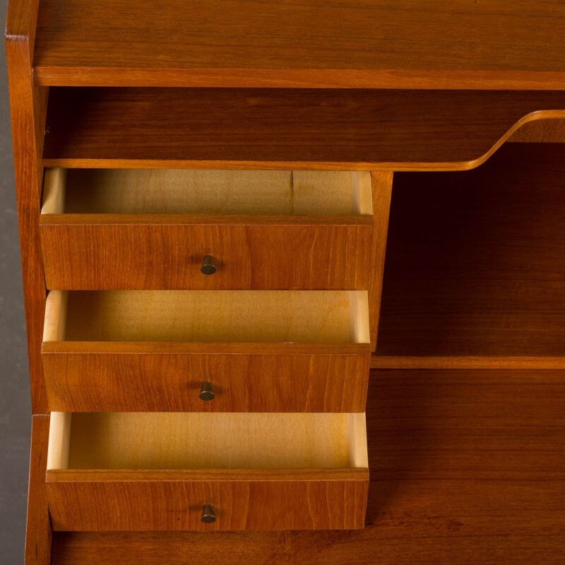 Vintage sculptural teak secretaire,Amager Bolighus Denmark, 1960s