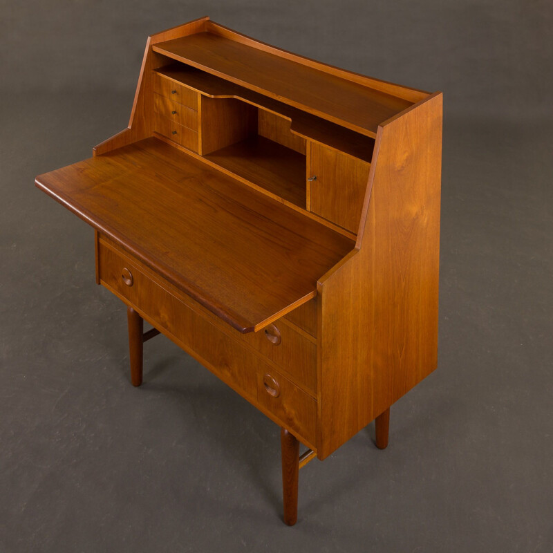 Vintage sculptural teak secretaire,Amager Bolighus Denmark, 1960s