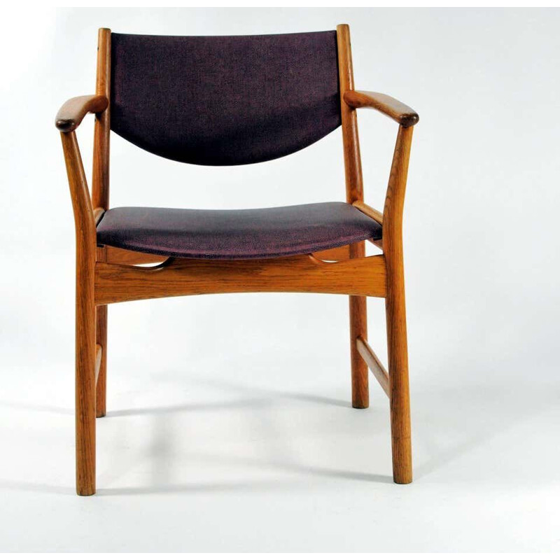 Set of 3 Vintage Armchairs Aksel Bender Madsen, Ejnar Larsen Oak 1960s