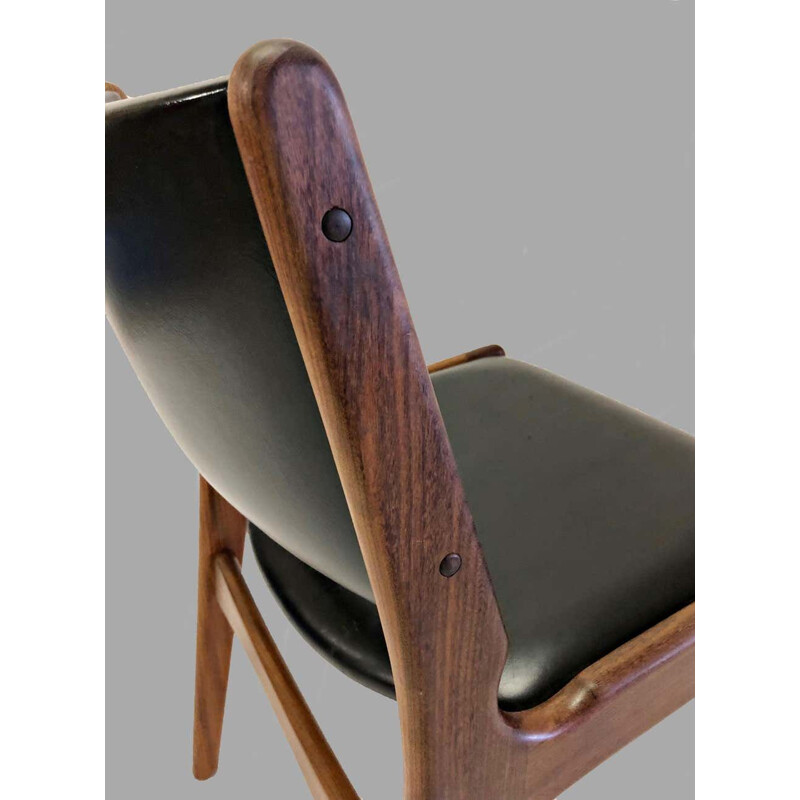 Vintage Danish solid teak chairs Erik Buch Refinished