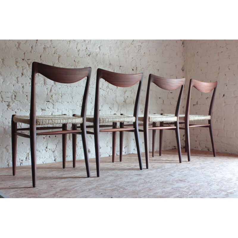 Set of 4 Vintage Chairs model BAMBI by Rastad and Relling Norvege