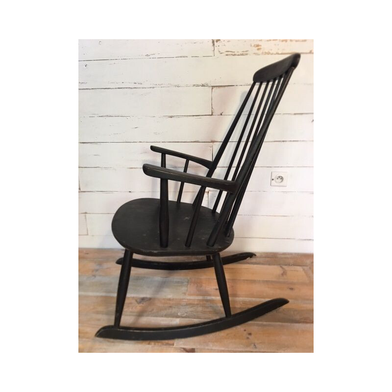 Vintage rocking chair Ilmari Tapiovaara 1960