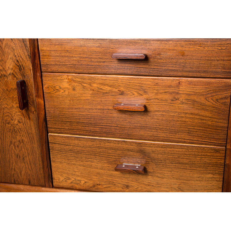 Large vintage executive desk in Rio Rosewood, model 208 by Arne Vodder for Danish Sibast