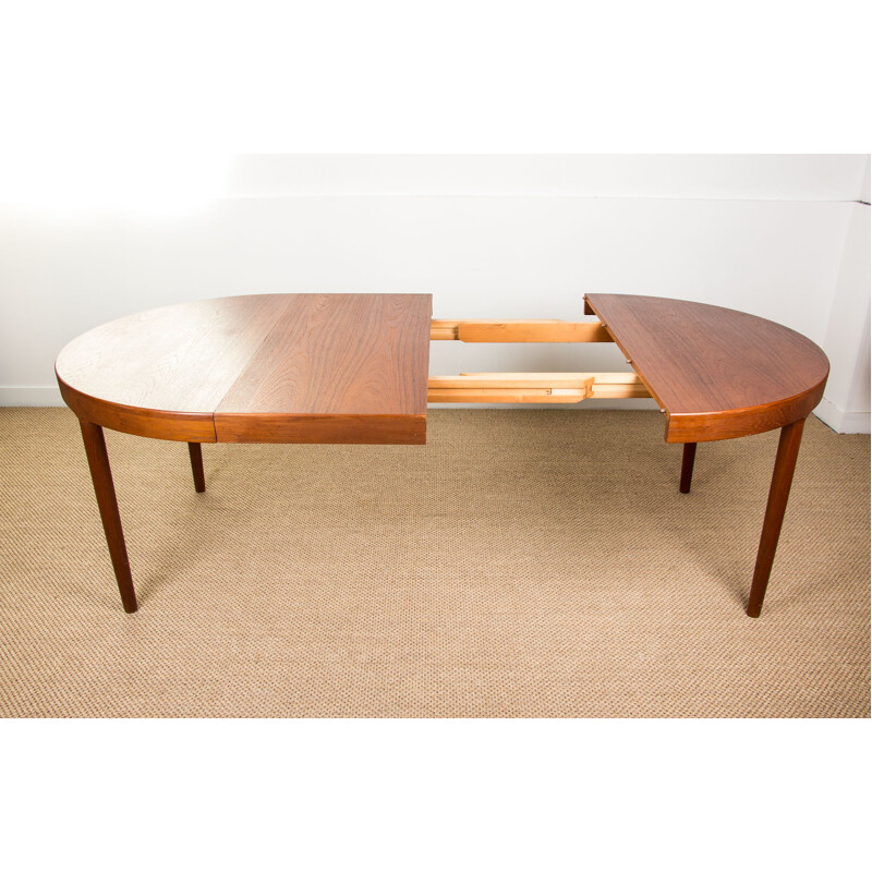 Vintage Danish Teak Extendable Dining Table by Harry Ostergaard 1960