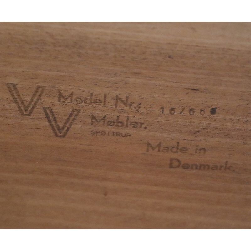 Table vintage extensible scandinave V.V Mobler en teck 1960