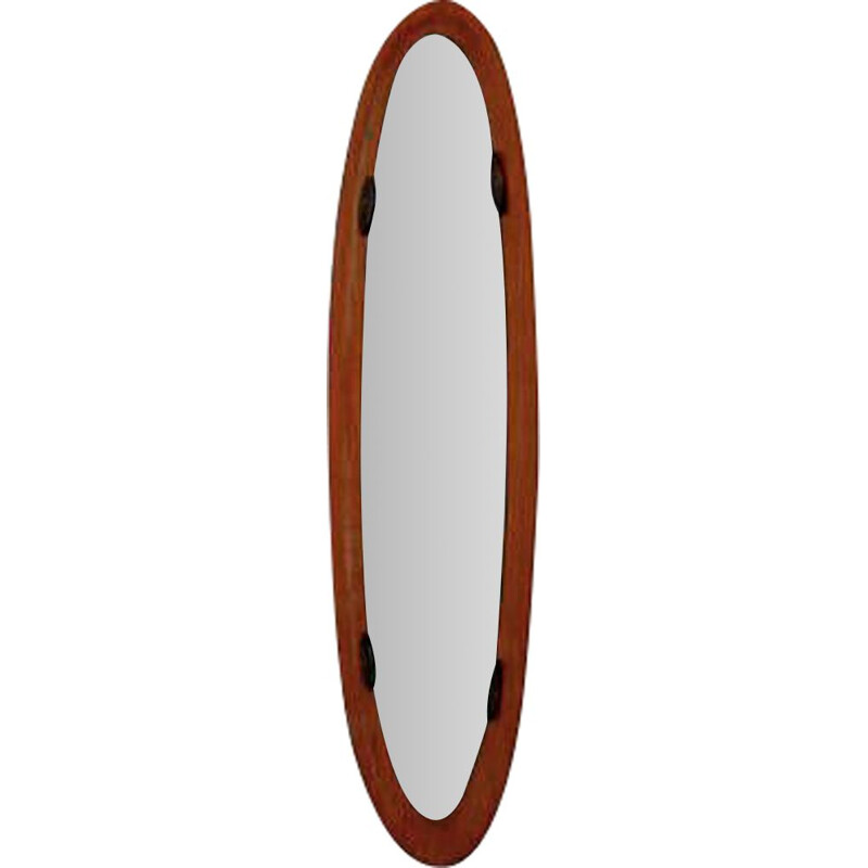 Vintage teak mirror by Franco Campo and Carlo Graffi, 1950