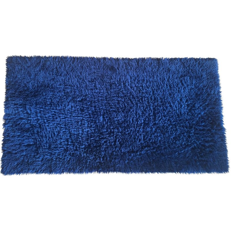 Vintage carpet Bleu Electrique 1980 