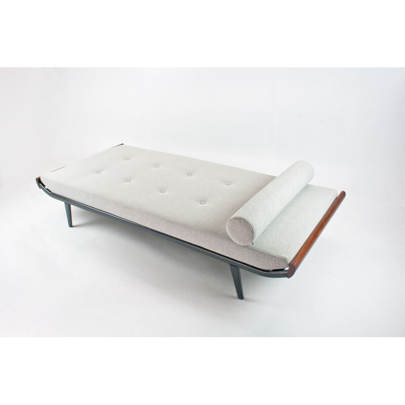 Auping Cleopatra daybed in teak, white fabric and metal, Dick CORDEMEIJER - 1953