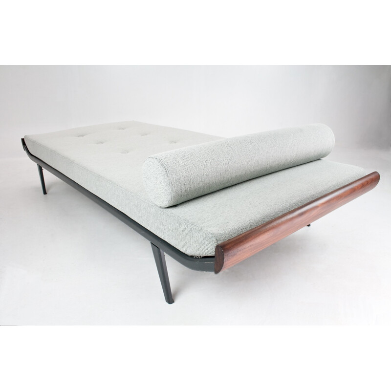 Auping Cleopatra daybed in teak, white fabric and metal, Dick CORDEMEIJER - 1953