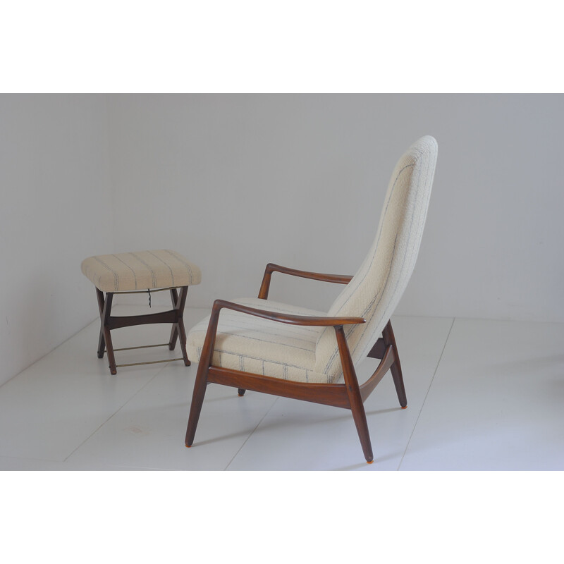 Vintage Teak Highback Armchair by Alf Svensson 1960