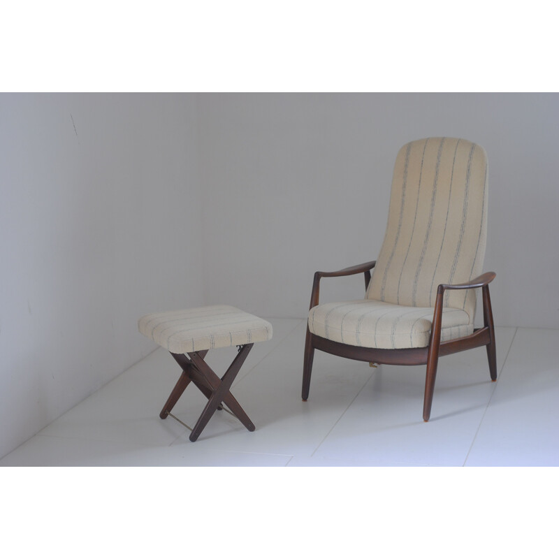 Vintage Teak Highback Armchair by Alf Svensson 1960