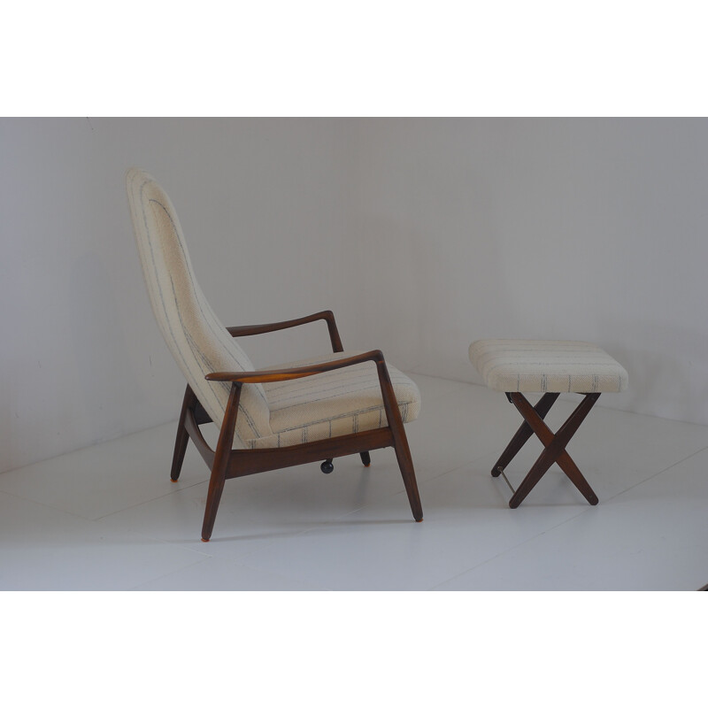 Vintage Teak Highback Armchair by Alf Svensson 1960