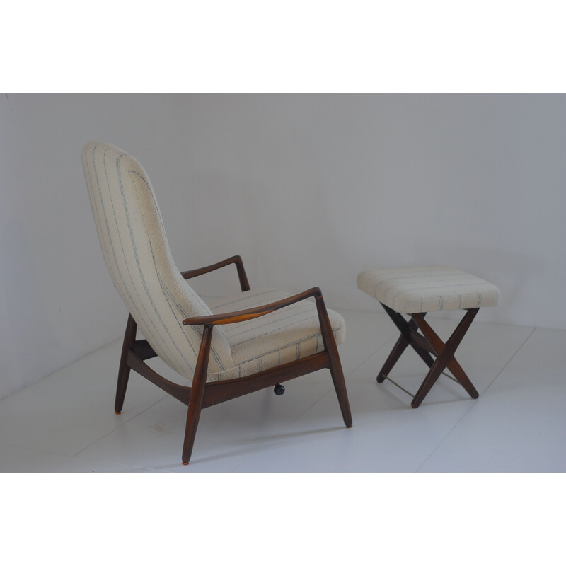 Vintage Teak Highback Armchair by Alf Svensson 1960