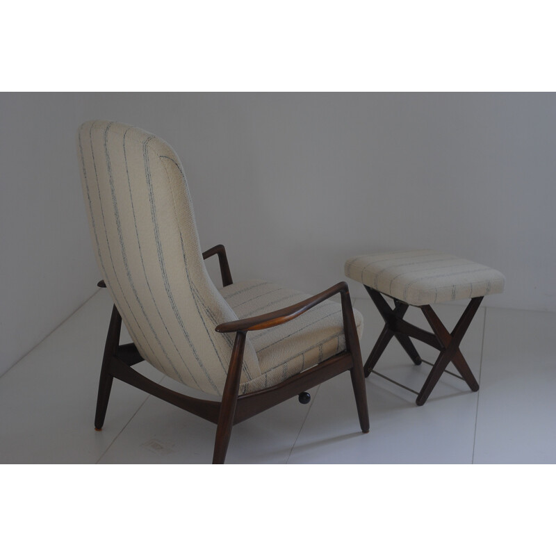 Vintage Teak Highback Armchair by Alf Svensson 1960