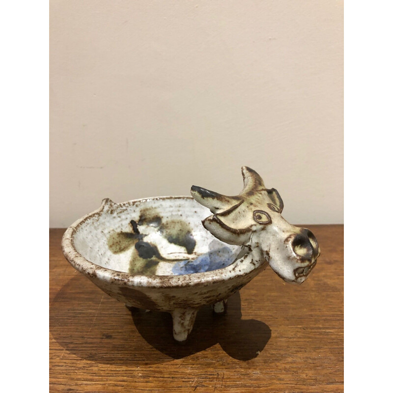 Vallauris Albert Thiry 1950 vintage ceramic bowl