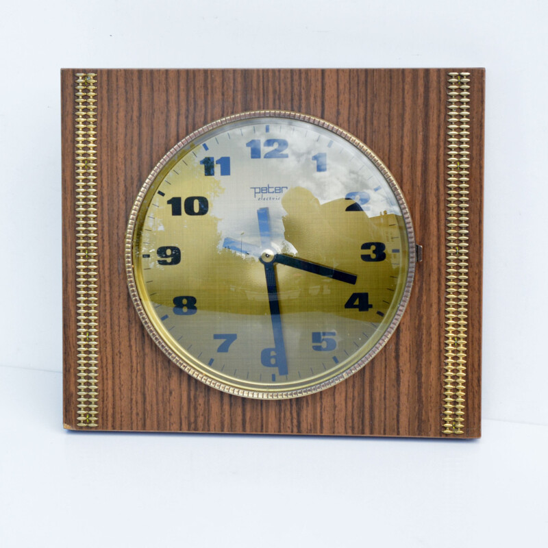 Vintage wall clock by Peter Electric Germany 1970s