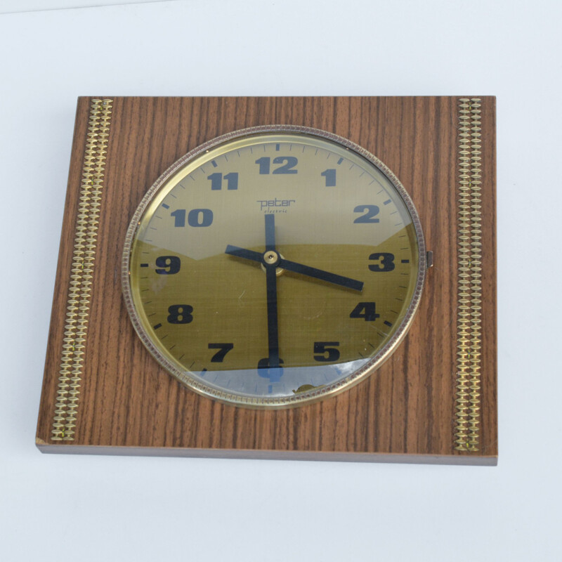 Vintage wall clock by Peter Electric Germany 1970s